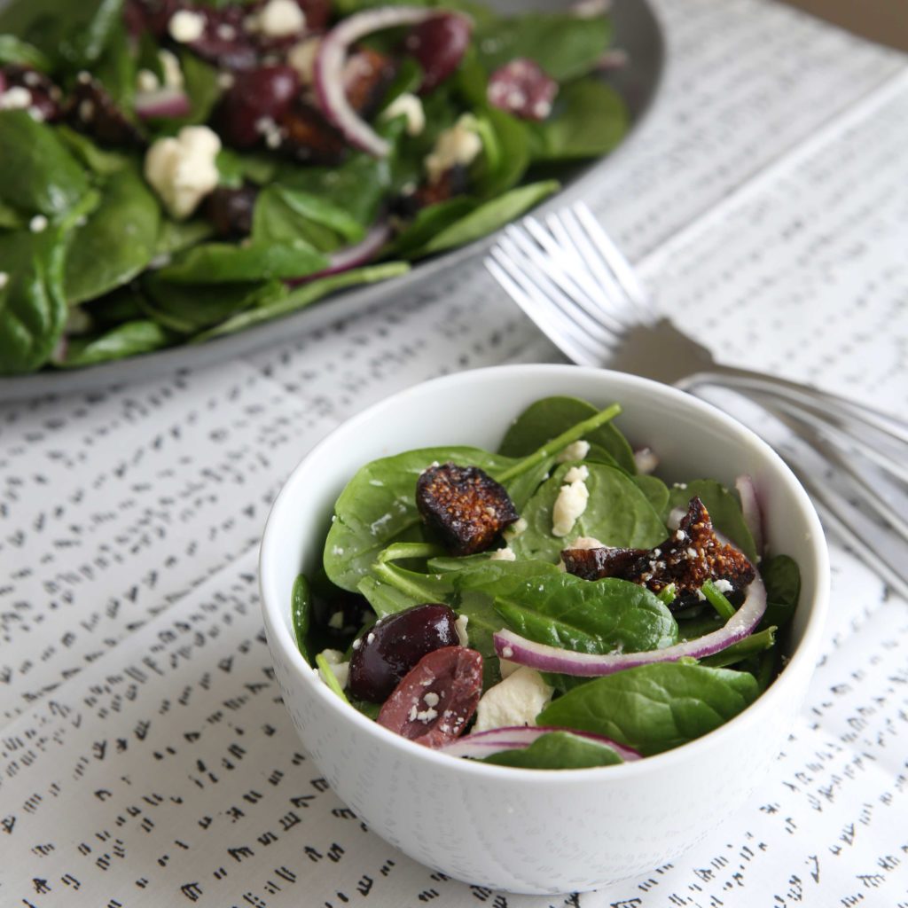 California Fig & Feta Salad with Lemon Vinaigrette is one of our favorite fig recipes.