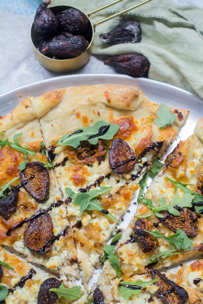 Goat Cheese Chicken Fig Pizza