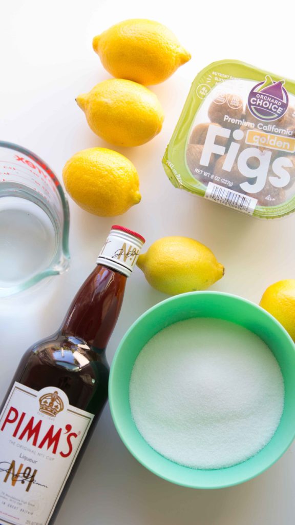 Is there anything better to sip during the summer at happy hour than Pimm's & Lemonade? Golden Dried Figs brings a fresh take on Pimms and Lemonade.