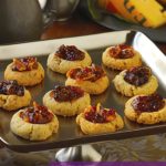 Cheese lovers, our Savory Cheese Cookies with Fig Hot Pepper Jelly are for you! Jarlsberg and fig spread make these a cheese cookies recipe a keeper.