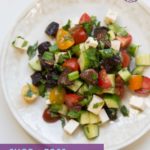 An Israeli salad combines chopped cucumbers, tomatoes, and fresh herbs. We've added dried figs and feta to this irresistible Israeli chopped salad.