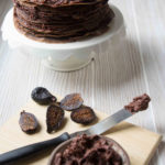Chocolate Mille Crepes Cake Fig Hazelnut