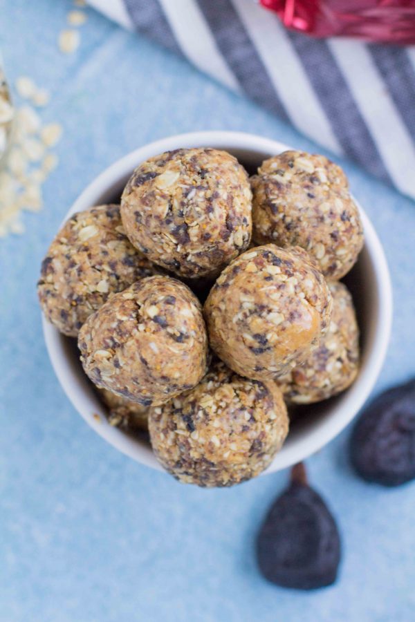 Skip the snack aisle + make oatmeal energy balls. Sweetened with dried mission figs, this energy bite recipe is a great post-workout snack.