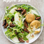 baked goat cheese apple salad with figs