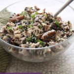 Healthify chicken salad with yogurt. Our chicken wild rice salad mixed with pecans and figs will become a picnic and potluck favorite.