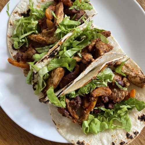 chicken and black bean tacos