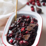 One of the most popular recipes with fresh cranberries is homemade cranberry sauce. Scented with orange and figs, this is a sauce to serve on Thanksgiving.