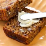 This walnut quick bread recipe is as simple as stir and bake. Slice into the walnut quickbread studded with sweet California dried figs, best served warm.
