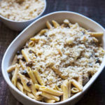 Making your own mac and cheese at home is simple and our four cheese penne pasta with figs gets baked for a few minutes resulting in a cheesy golden crust.