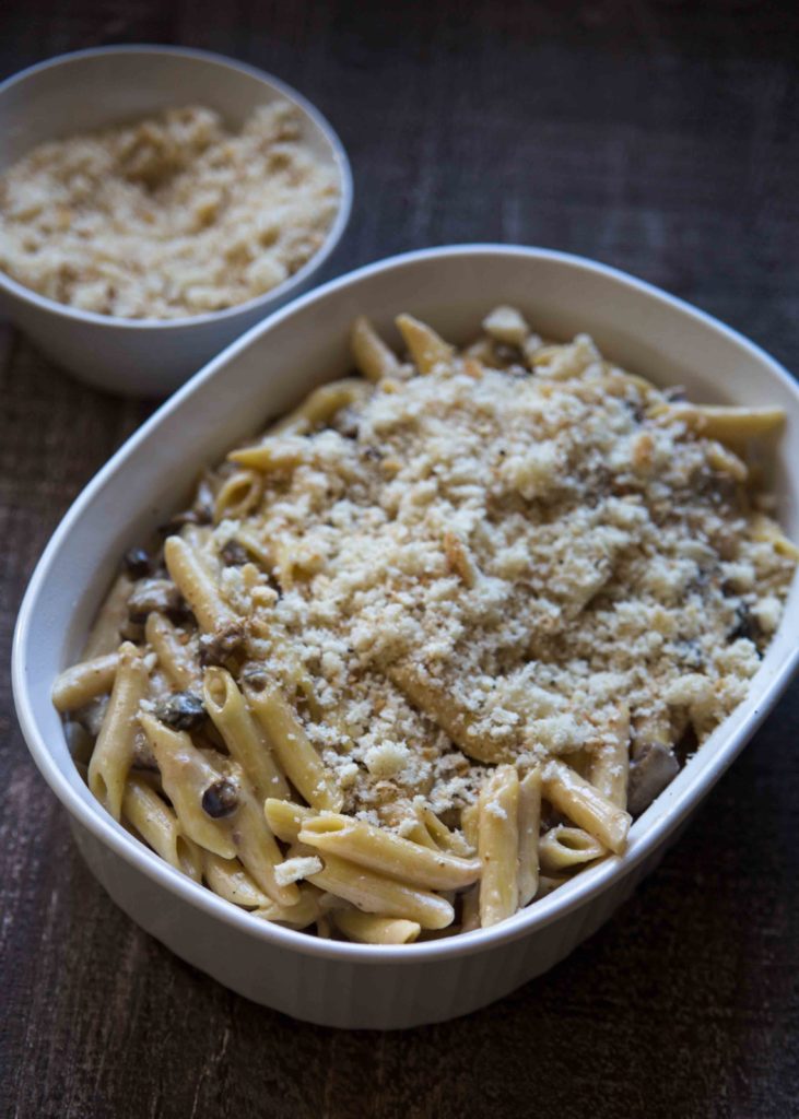 Making your own mac and cheese at home is simple and our four cheese penne pasta recipe with figs gets baked for a few minutes resulting in a toasty golden crust.