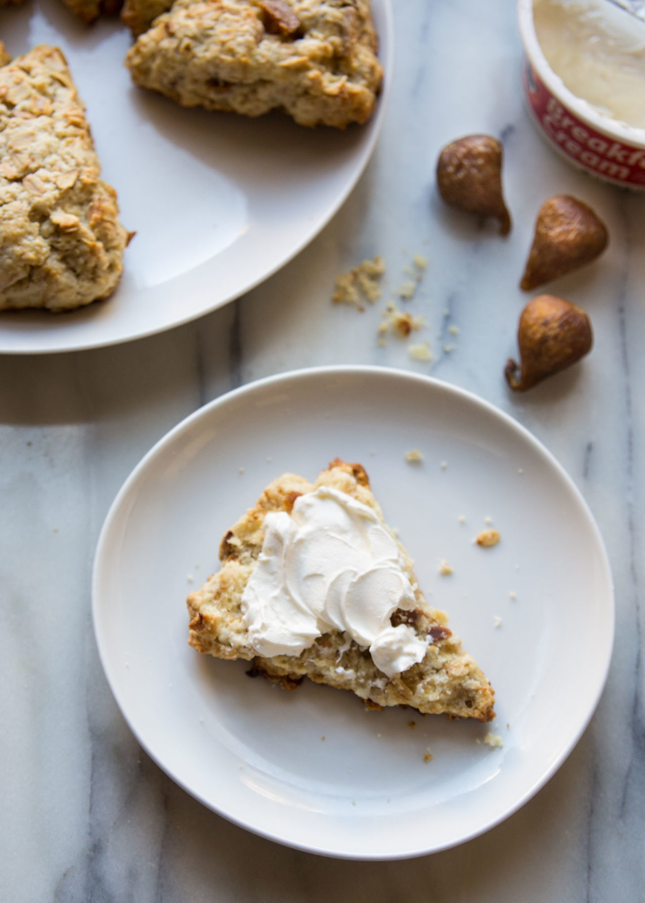 Healthy baking starts with this oat scone recipe. By making scones with oats, dried figs, and almonds, each bite is full of flavor and texture.