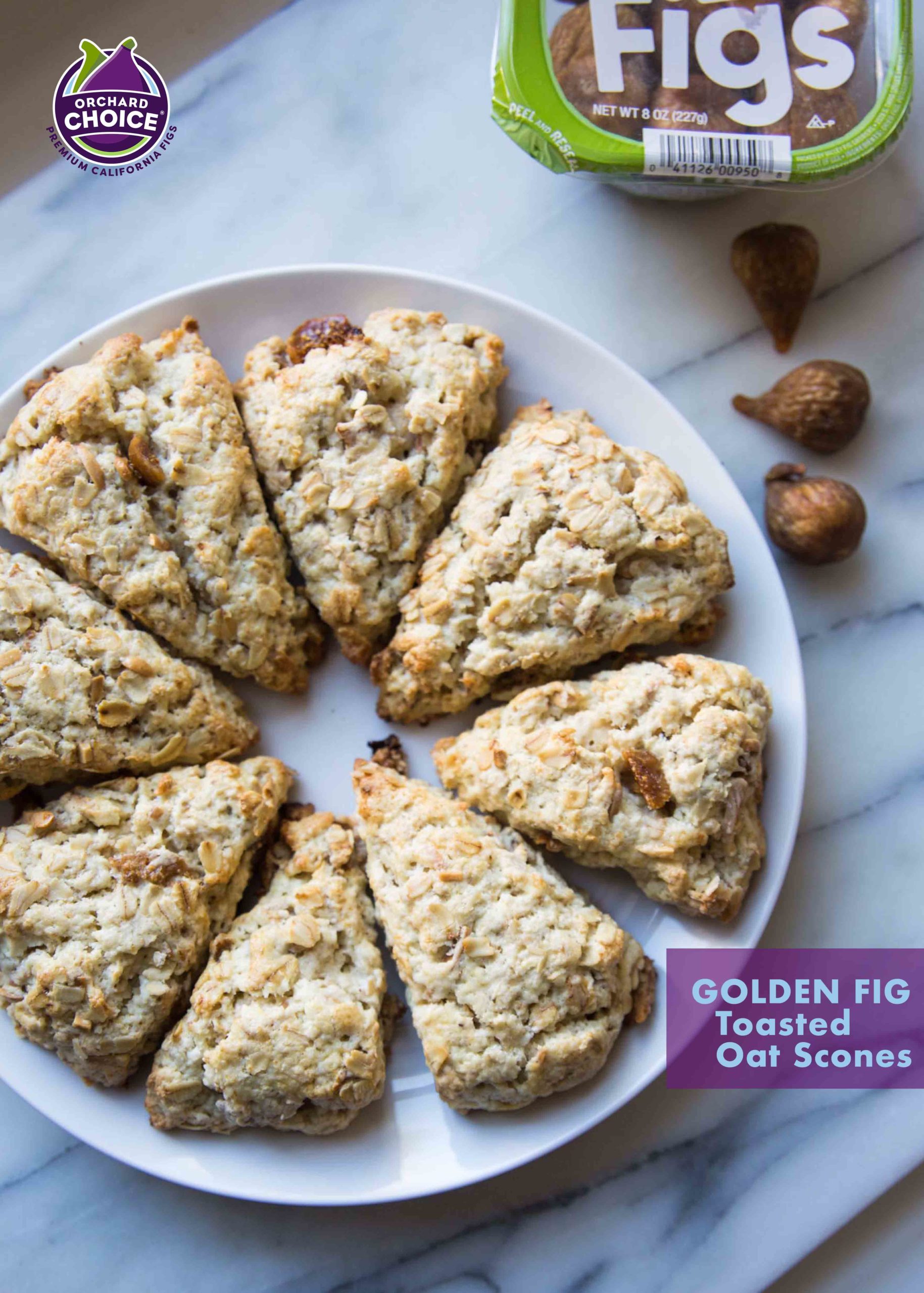 Dried Fig and Almond Scones with Oats Valley Fig Growers