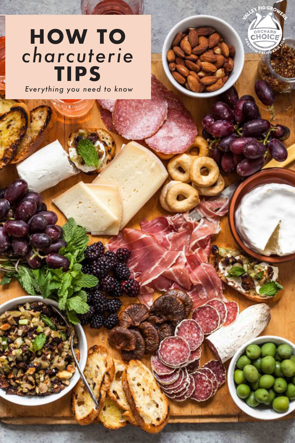 Charcuterie Board with Dried Fig Relish Valley Fig Growers