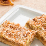 It might be a little cheeky, but lime in the coconut fig bars are fun and tropical. Make these buttery, nutty lime coconut fig bars recipe for teatime.