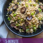 Couscous recipes are the kind of last minute side dish you can cook up in a flash. Hang onto this pistachio fig cous cous recipe for an alternative to rice.