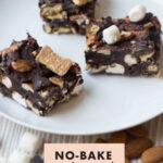 The rocky road chocolate bar recipe makes a great summer campfire snack with chewy figs, no need for hangers or bonfire.