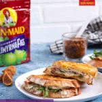 What can make a turkey sandwich recipe simple but adds flavor? Quick homemade black pepper fig jam! Our simple turkey sandwich recipe is then panini-pressed.