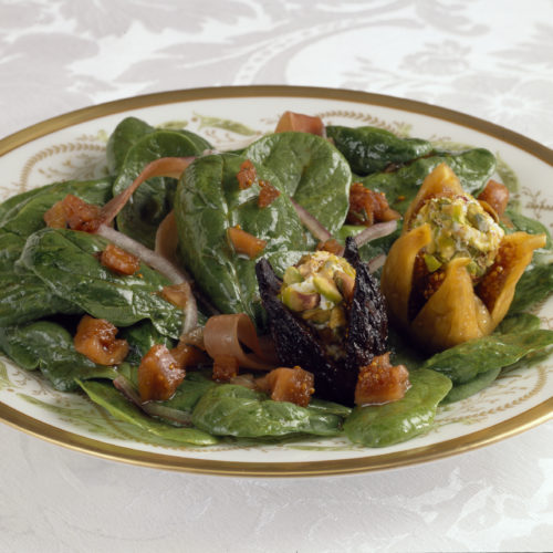 Spinach Salad with Stuffed Figs