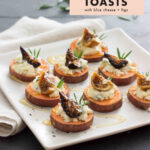 sweet potato toast with figs and blue cheese