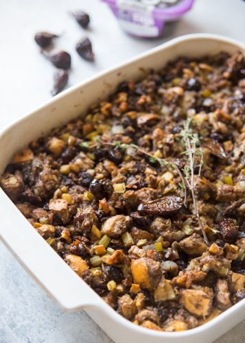 Sausage stuffing with figs for Thanksgiving
