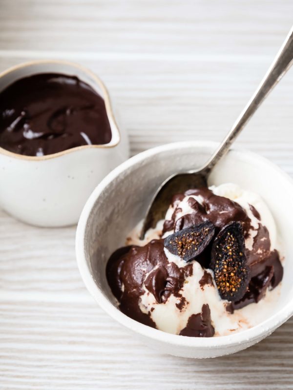 Homemade hot fudge sauce with figs is a cinch to make. Summer starts with this hot fudge sauce recipe from America’s Test Kitchen.