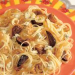 Pasta is easy as a vegetarian main dish. Use linguine noodles or decide how to cook vermicelli, the walnuts, dried figs, and gorgonzola bring bold flavors.