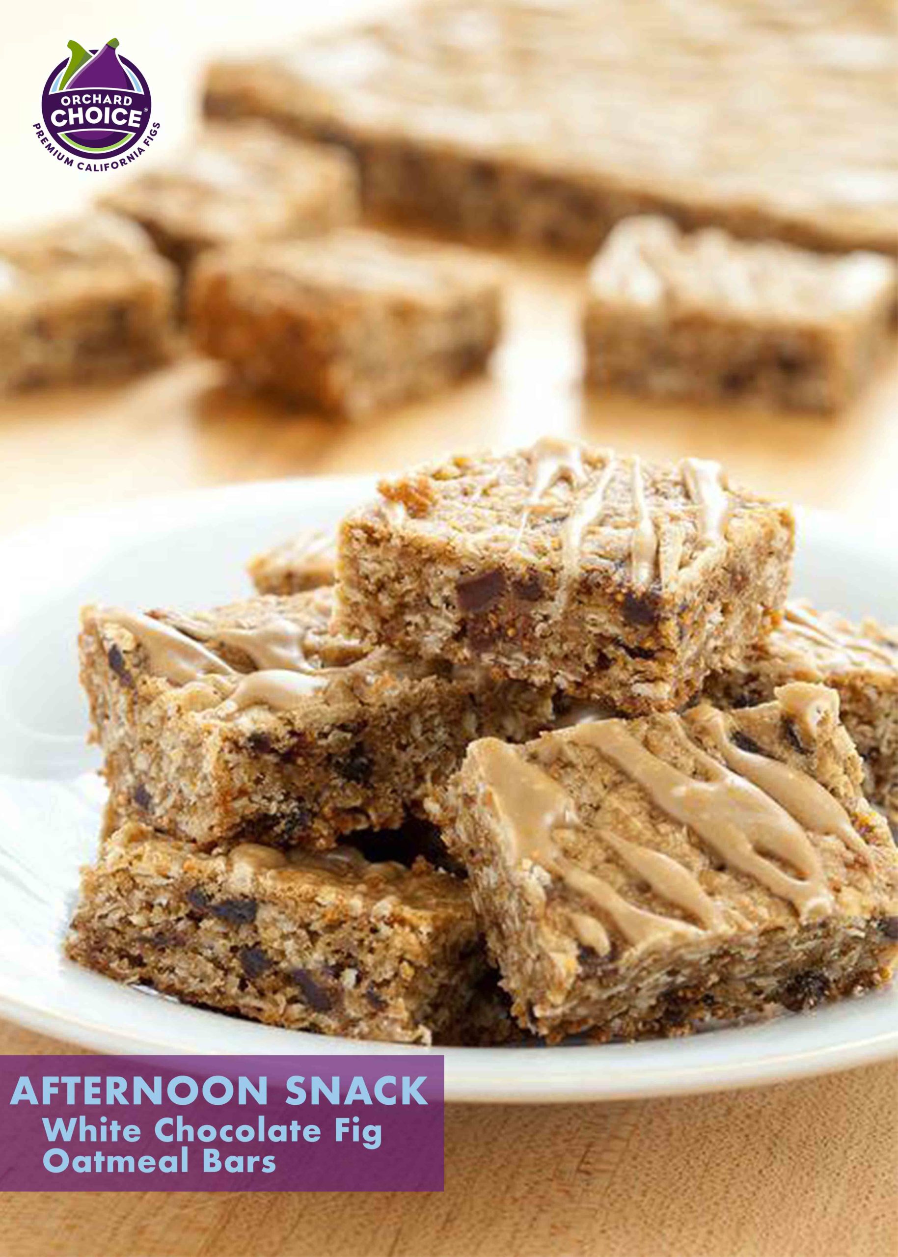 White Chocolate Fig Oatmeal Bar Recipe Valley Fig Growers