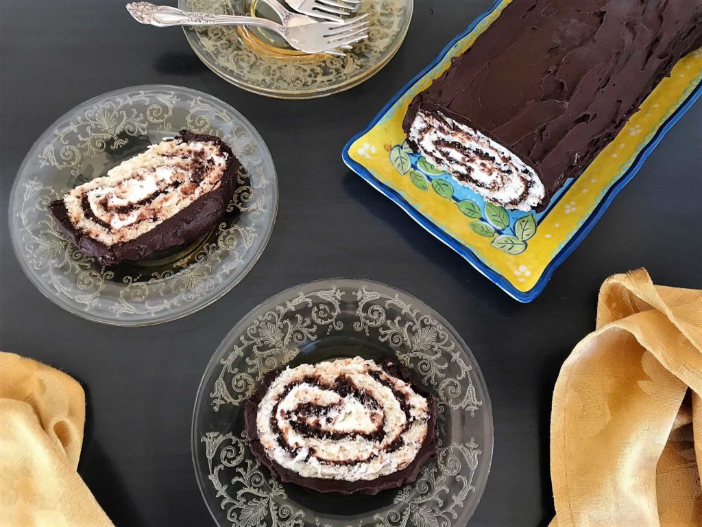 Chocolate Glazed Cake with Almond Flour & Sweet Fig Paste Recipe