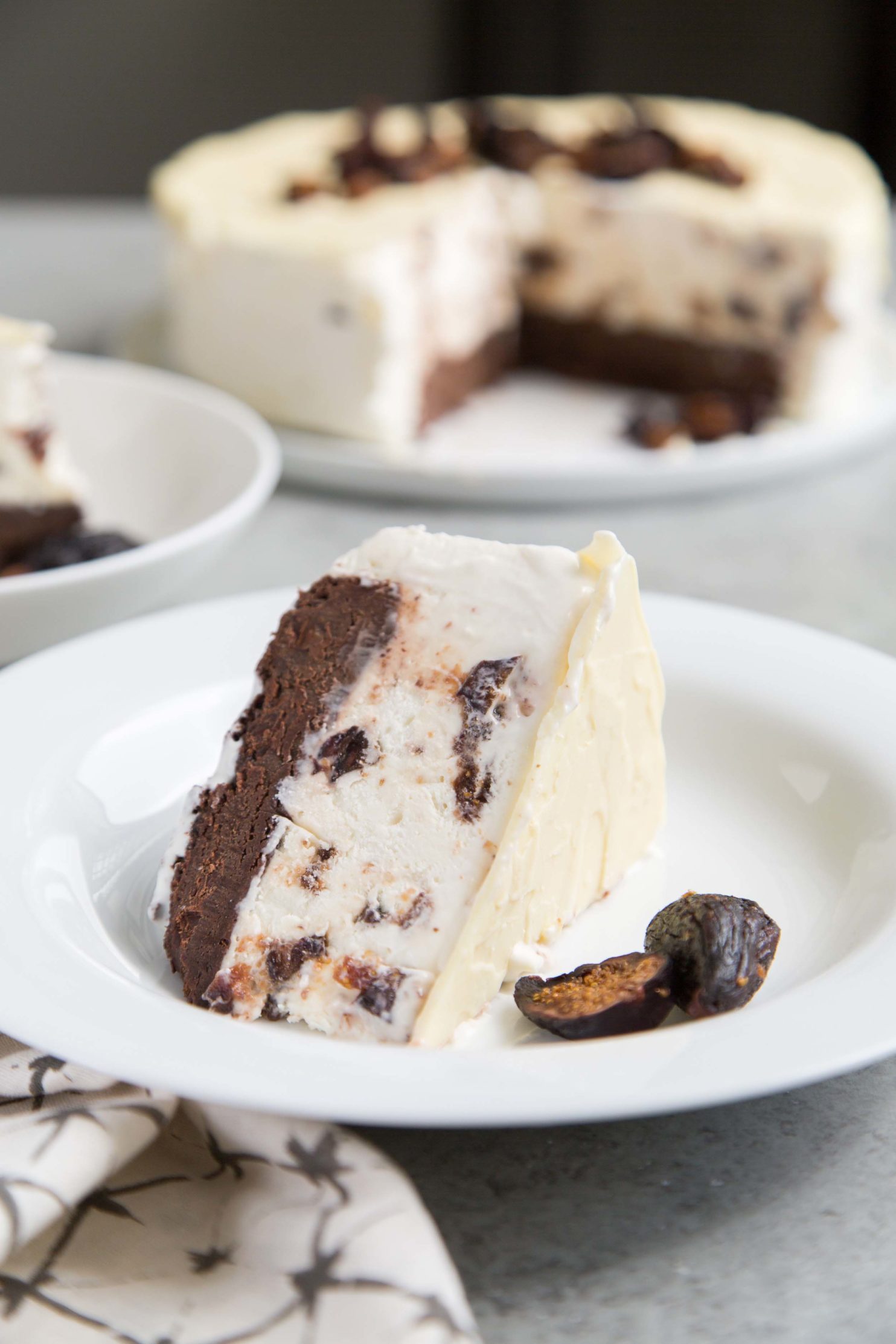 Chocolate No-churn Fig Ice Cream Cake 