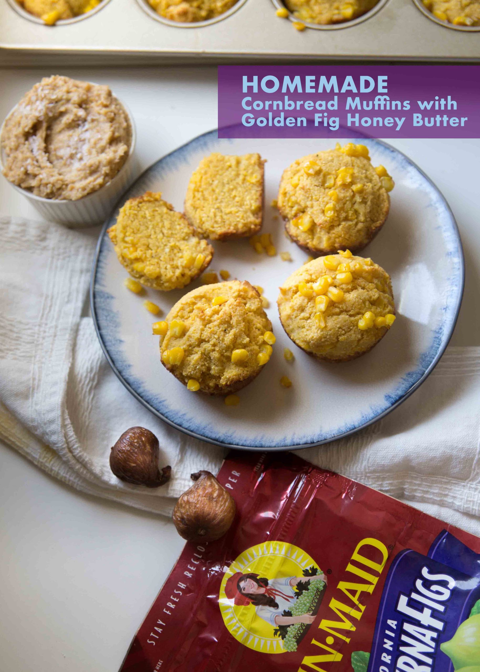 Buttermilk Cornbread Muffins with Honey Fig Butter