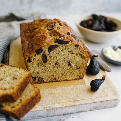 easy zucchini pineapple bread with figs