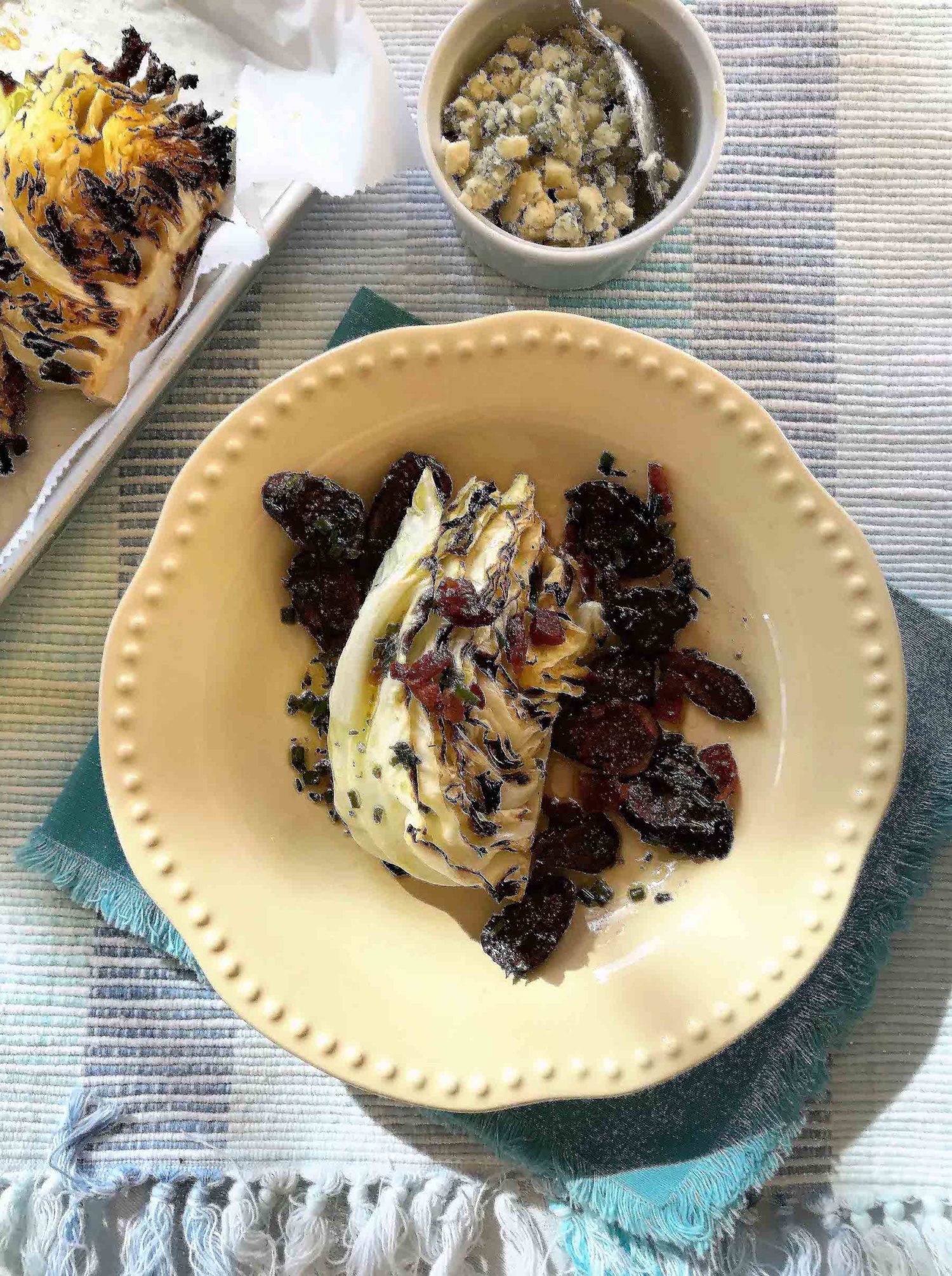 Grilled Cabbage Wedge Salad & Fig Dressing Valley Fig Growers