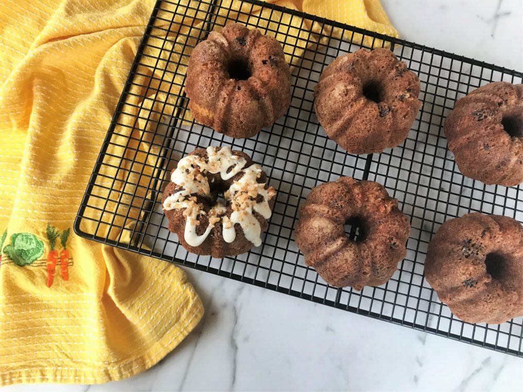 mini carrot bundt cakes with california figs