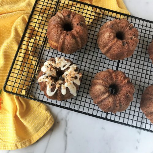 mini carrot bundt cakes with california figs