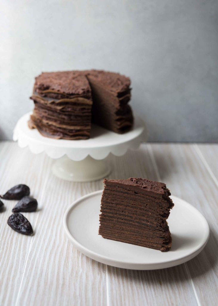Chocolate Fig Mille-Crepes Cake