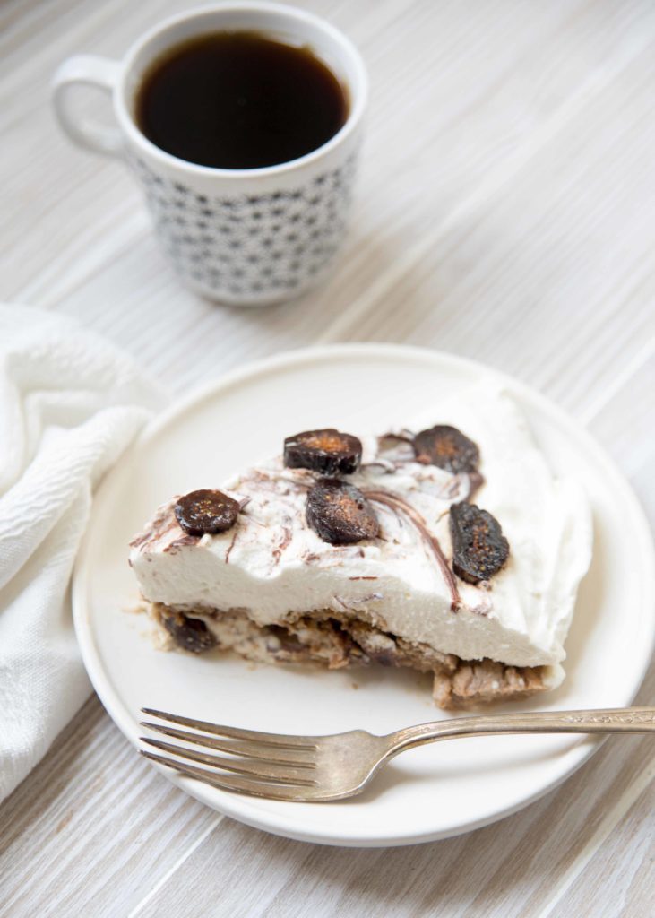 Mocha Lady Finger Icebox Cake with Dried Figs