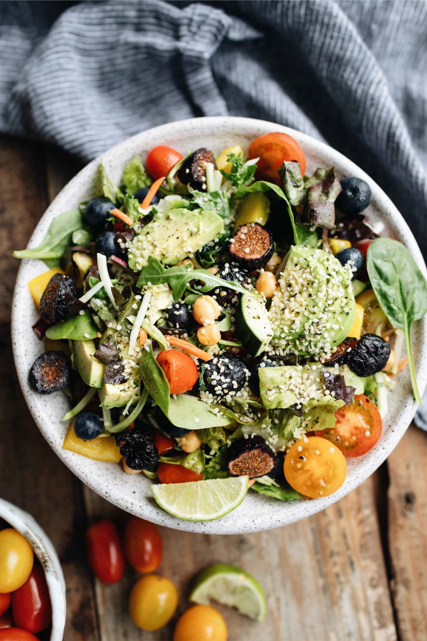 Vegetarian Chopped Salad with Dried Figs and Avocado-image