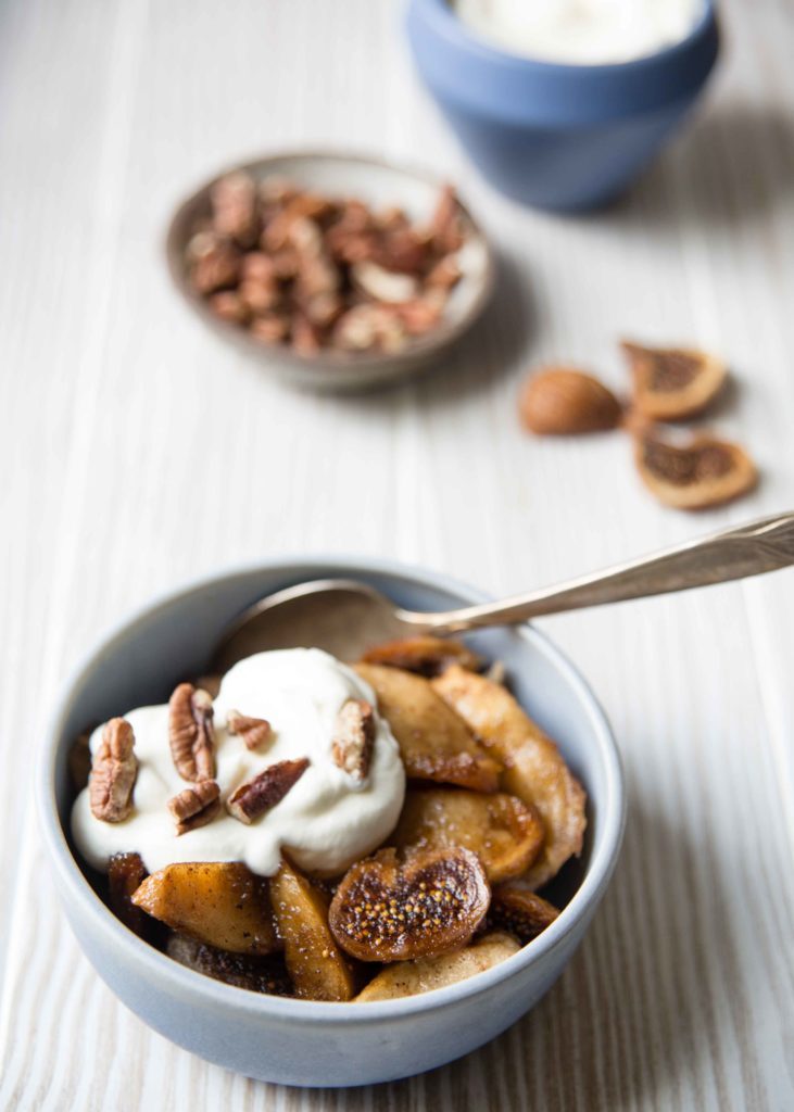 Brown Butter Baked Apple Slices with Figs