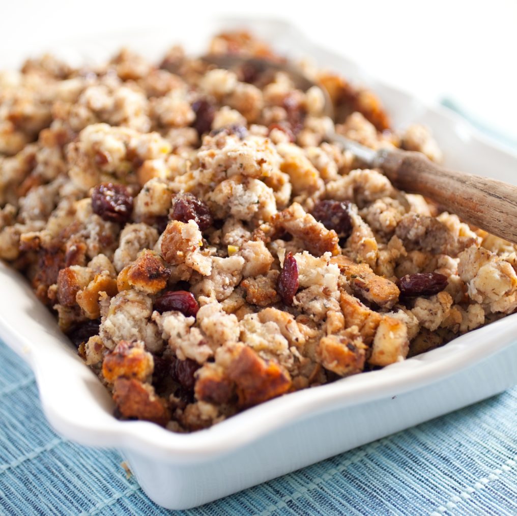 Sausage Stuffing Recipe with Figs and Pecans
