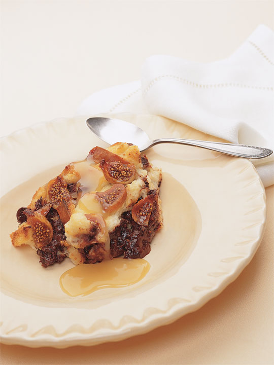 chocolate fig bread pudding