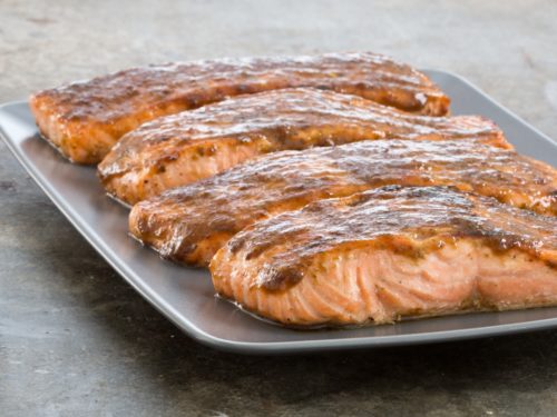 salmon on charcoal grill