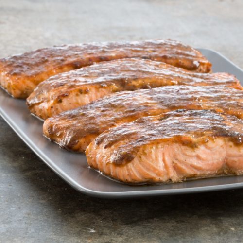 Sweet and Saucy Charcoal Grilled Salmon with Lime-Fig Glaze