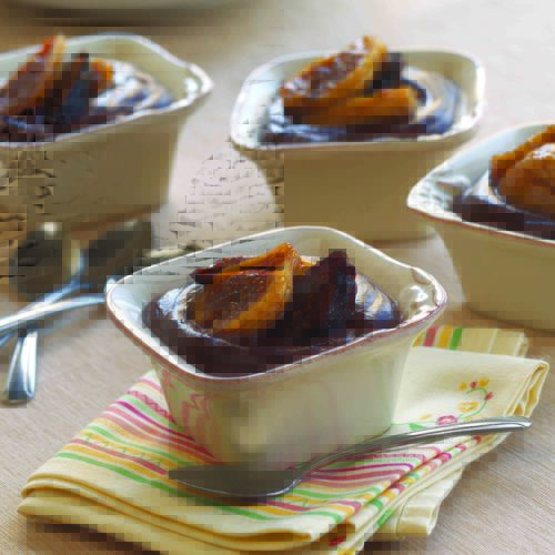 Chocolate Pudding with Amaretto Figs