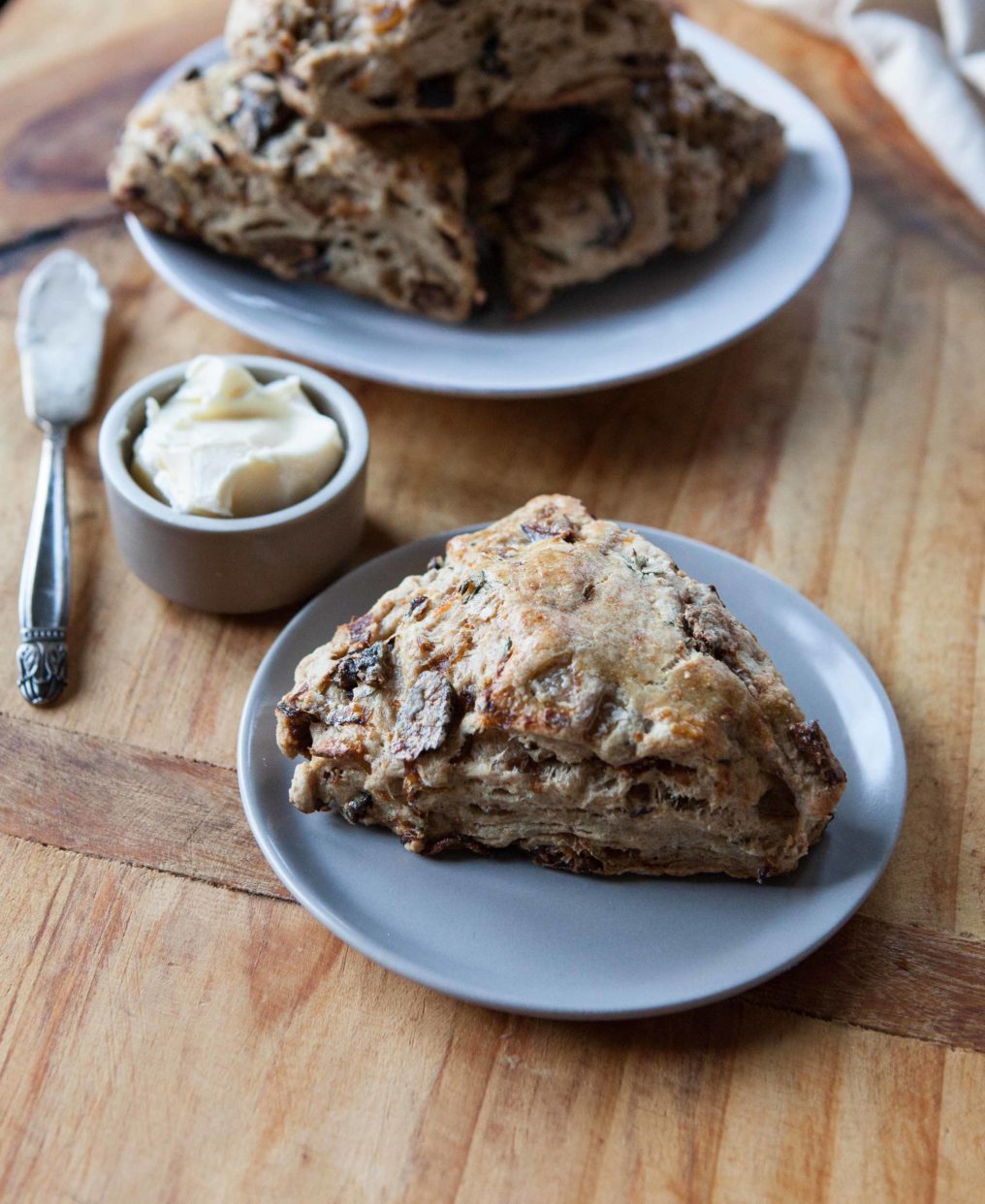 If you prefer salty foods for breakfast, you'll love this savory scone recipe. Fig & Caramelized Savory Scones are great for brunch too!