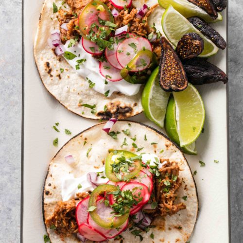 Who doesn't love pork and fig recipes? This flavorful combination really shines when you add California Figs to our Mexican Pulled Pork Taco recipe.