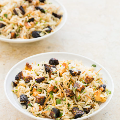 Rice and Pasta Pilaf with Figs and Walnuts