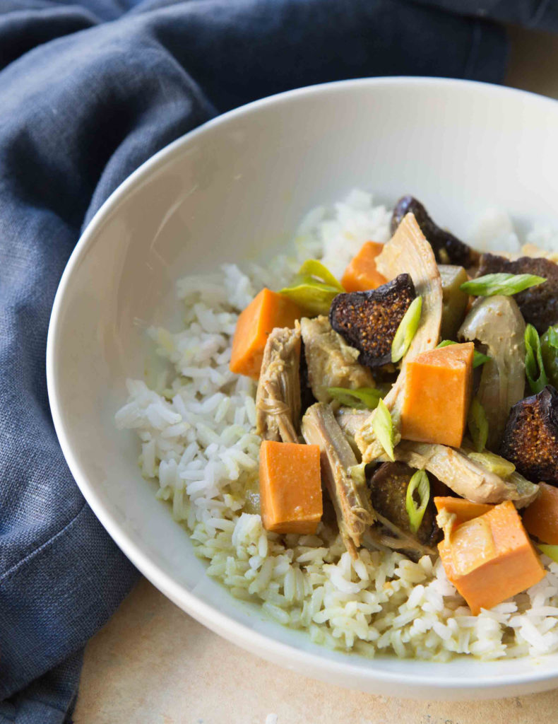 Fig curry with shredded turkey: what to cook with leftover thanksgiving turkey