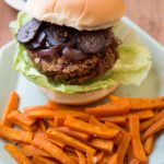 Beet Burger Recipe with Pickled Figs + Caramelized Onions
