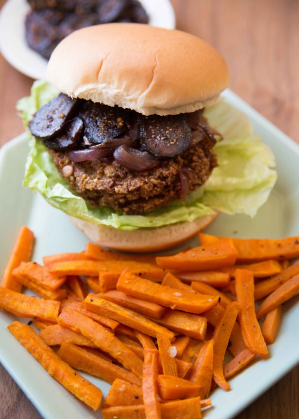 Beet Burger Recipe with Pickled Figs + Caramelized Onions | Valley Fig ...