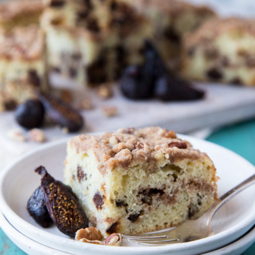 Pecan Fig Streusel Coffee Cake Recipe
